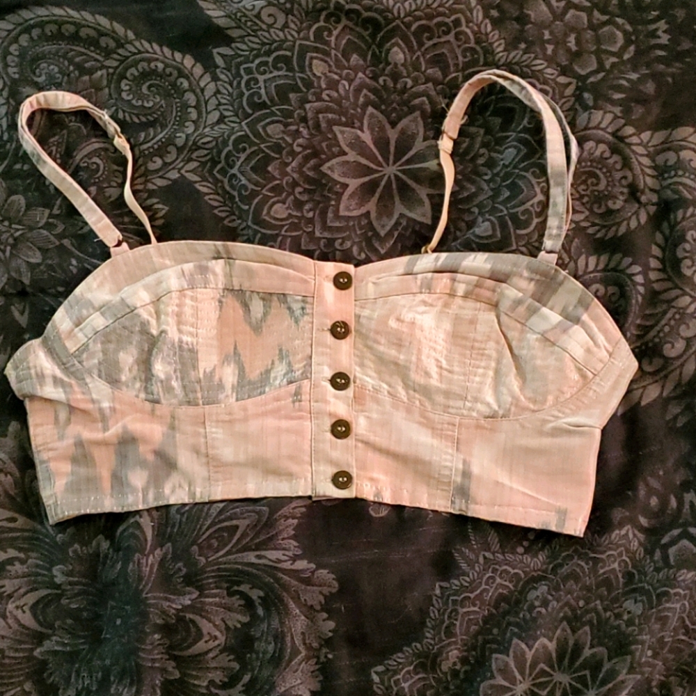 Vintage All Saints ikaati crop bra top